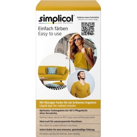 Simplicol Intensive Fabric Dye Mustard Yellow 1027247 Easy Dyeing in the Washing Machine All-in-1 Complete Package