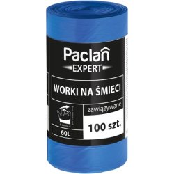 Paclan Expert Multitop Pack of 100 Bin Bags with Drawstring Closure 60L