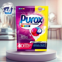 Purox Color Wash Caps 40 Wash Loads 2 Chambers