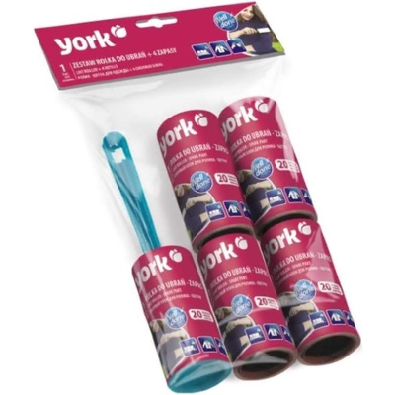 York Clothing Lint Roller 20 Sheets per Roll