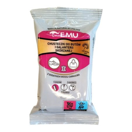 Vaco Emu Wipes For Shoes And Leather Goods 15 Pieces