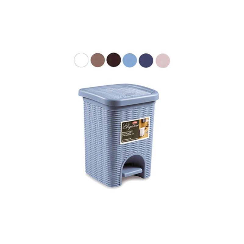Stefanplast 30100 Rattan Look Plastic Waste Bin 20.5 X 20.5 X 28
