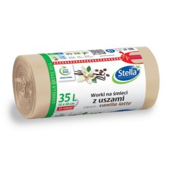 Stella Garbage Bags With Handles Vanilla Latte 35l 24 Pieces