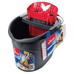 Vileda SuperMocio Revolution Sistema seau et système de lavage Réservoir unique Noir, Rouge, Blanc