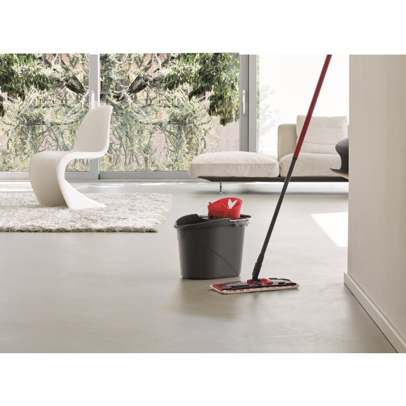 Vileda SuperMocio Revolution Sistema mopping system/bucket Single tank Black, Red, White