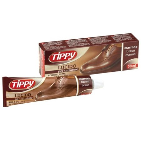 Tippy Lucido Tubetto Marrone Shoe Cleaning Product 50 Ml