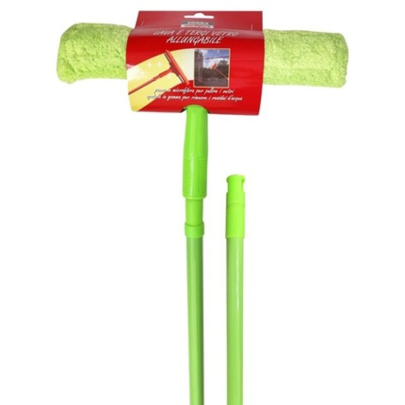 Telescopic Window Cleaning Squeegee With Sponge And Handle Extension