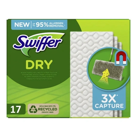 Swiffer Replacement Mop Cloths For Dry Cattura 21x26 Cm 17 Pieces