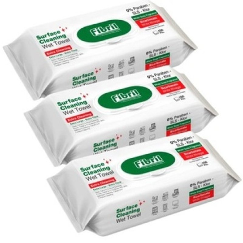 Inna Fibril Fibril Wet Towels Wet Cleaning Wipes White Soap 3x100 Pieces