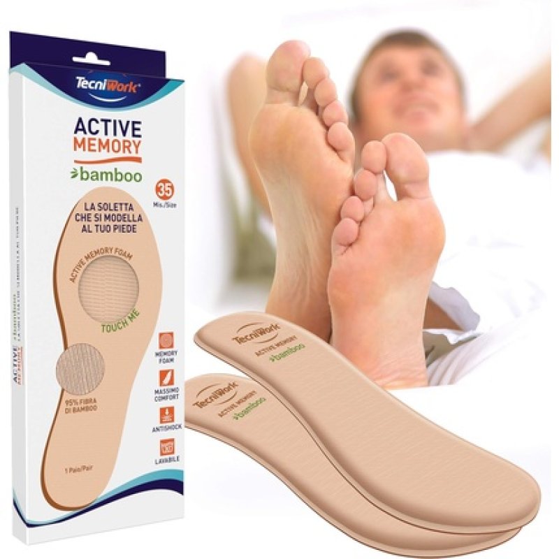 Active Memory Bamboo - the Insole that Conforms to Your Foot Size 36