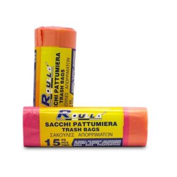 Roull Bags 55 X 60 Pink 150 Gr 15 Pcs With Easy Closure