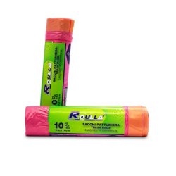 Roull Bags Pattern 70 X 110 Pink 150 Gr 10 Pcs With Easy Closure