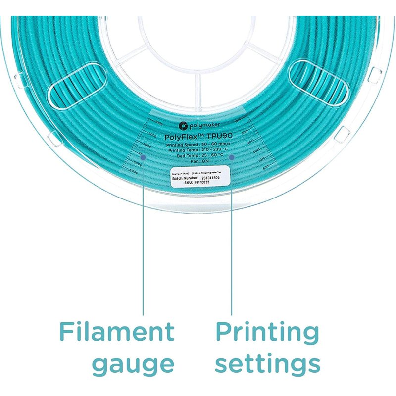 Polymaker PD02001 3D printing material Black 750 g