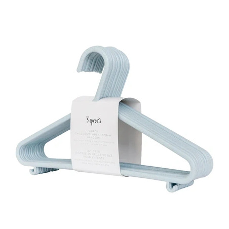 3 Sprouts - Wheat Straw Hanger (15 pcs.) - Blue - 17.5 x 29.5 cm