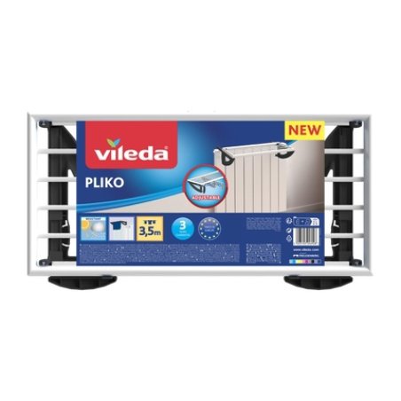 Vileda Pliko Radiator Clothes Airer Made of Resin with Super Strong Arms