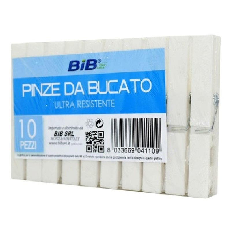 Plastic Clothespins 10 Pcs White