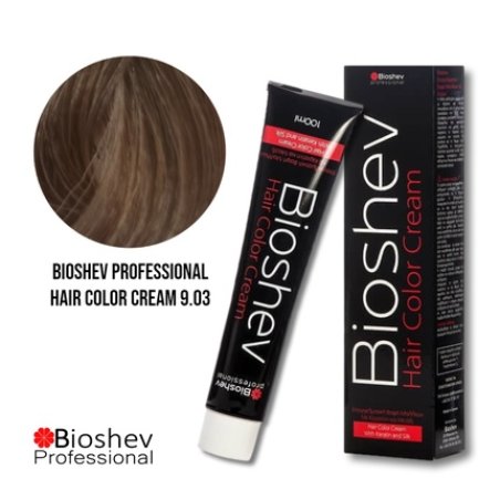 Bioshev Professional Hair Color Cream 100ml - Natural Golden Extra Light Blond 9.03