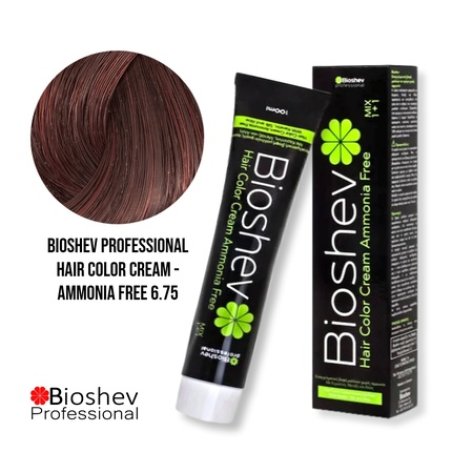 Bioshev Professional Hair Color Cream Ammonia Free 100ml - Dark Mahogany Blond