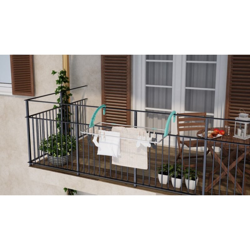 Colombo New Scal Balcony 10 Attachable rack Grey, Turquoise