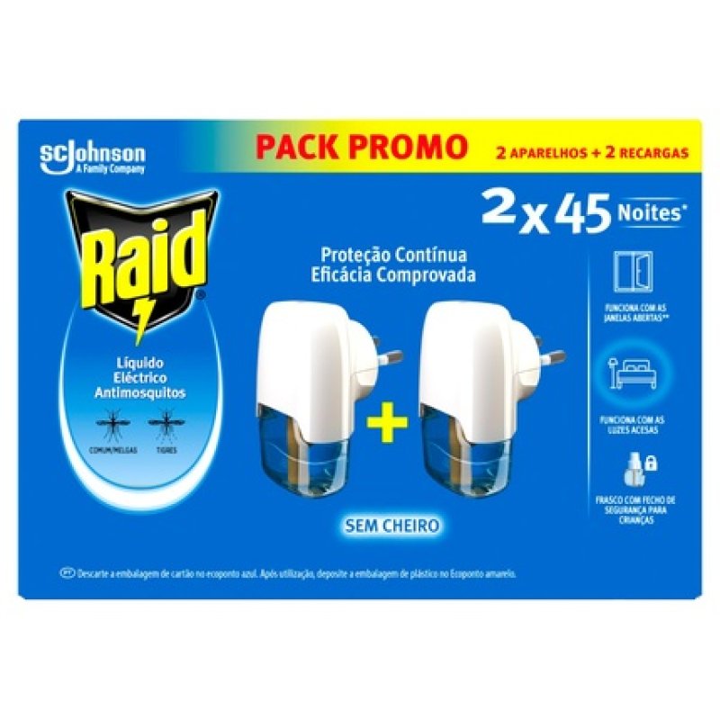 Raid Electric Insecticide Anti Mosquitoes Double Pack 2 X 27 Ml