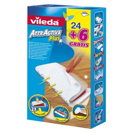 Vileda 131396 accessoire pour éponger Tête balai serpillère jetable Blanc