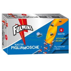 Bergan Srl Fly Catcher Tapes Fulmine Line Pack 4 Adhesive Hanging Tapes