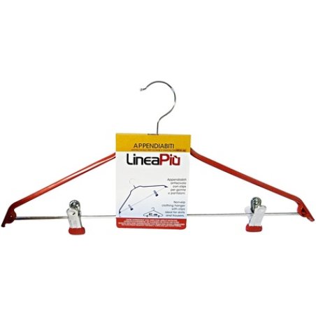 Perfetto Anti-Slip Clothes Hangers With Clamps, Length 41 Cm, Multicolour
