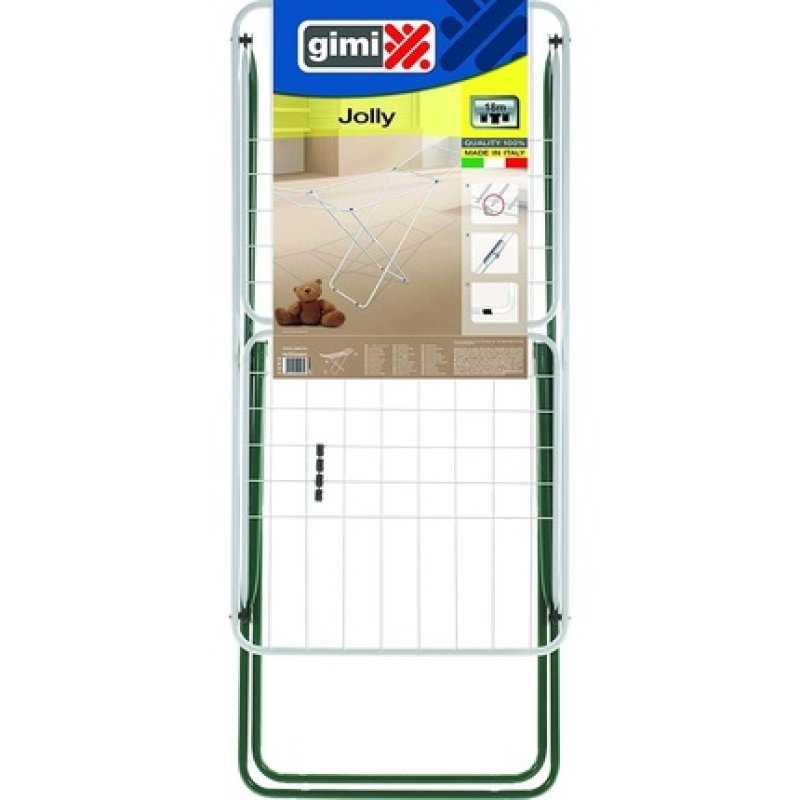 Gimi Jolly Drying Rack, Steel And Plastic, 18m Dry Length, Colored