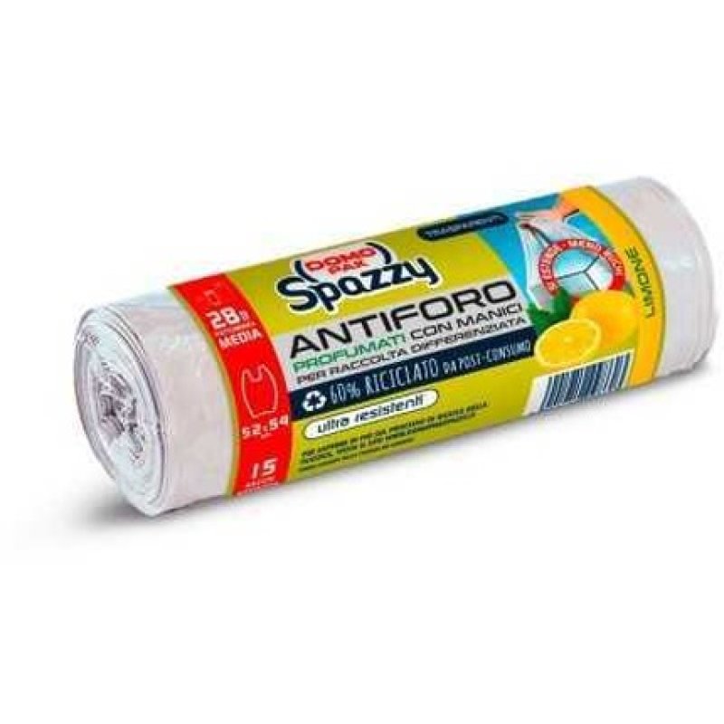 Domopak Spazzy Bags 28 L Transparentlemon 15 Pcs