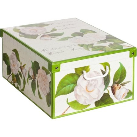 Lavatelli Camellia Bauletto Decorative Cardboard Storage Box With Handles