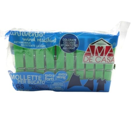 Ama De Casa Extra Strong Green Clothespins Pack Of 20