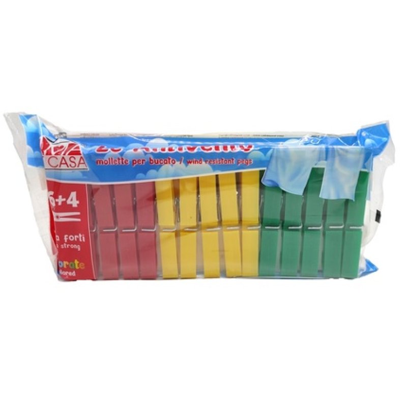 Ama De Casa Extra Strong Windproof Colored Clothespins Pack Of 30