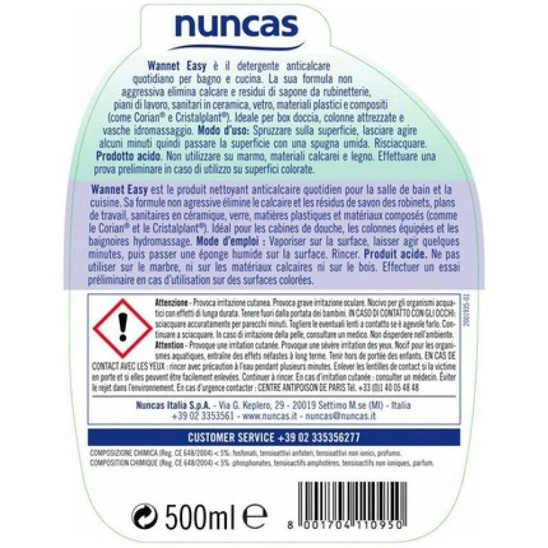 Nuncas Wannet Easy Daily Limescale 500ml