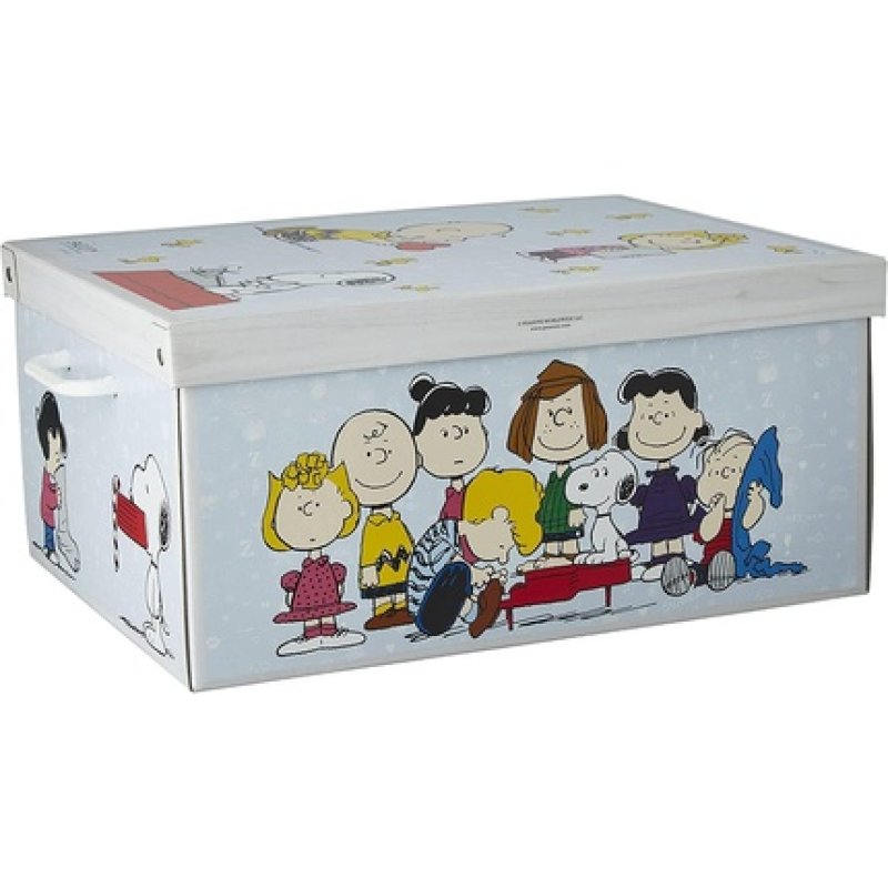 KANGURU Collection Cardboard Box for Storage of Garments, Clothes, Wardrobes, Toys, Home - Peanuts - Multi-Colour - 39