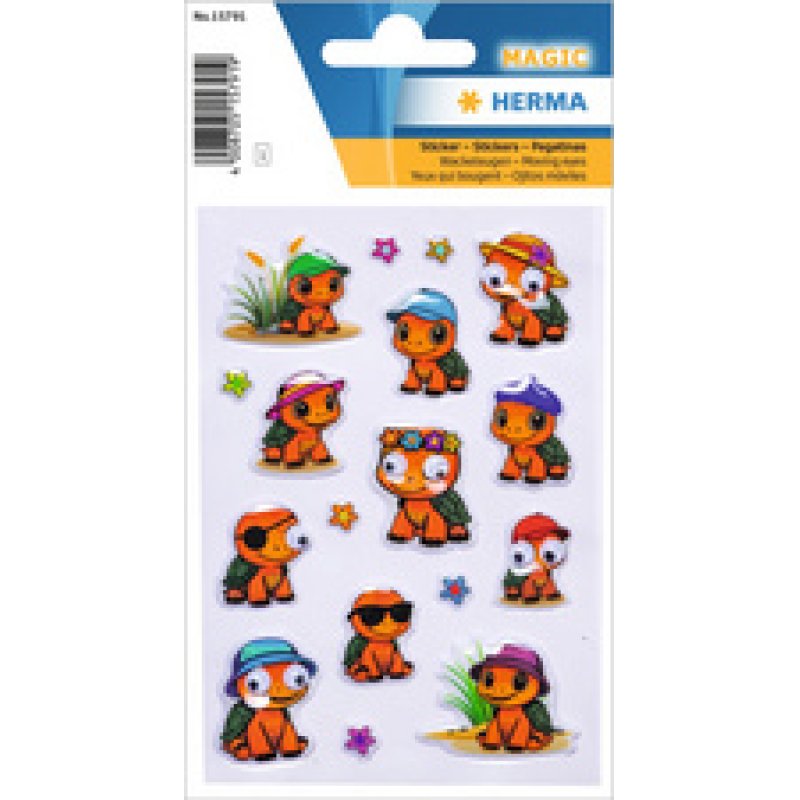 HERMA Sticker MAGIC Tortues, yeux vacillants