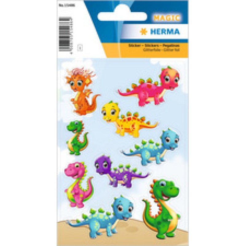 HERMA Sticker MAGIC Dragon, transpuffy