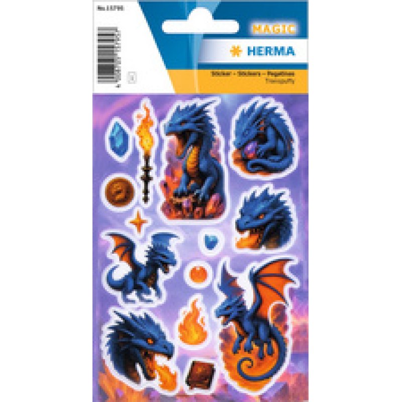 HERMA Sticker MAGIC Dragon, transpuffy