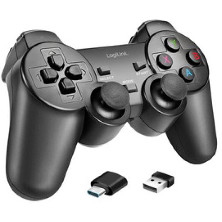 LogiLink Manette de jeu sans fil, 2,4 GHz, noir