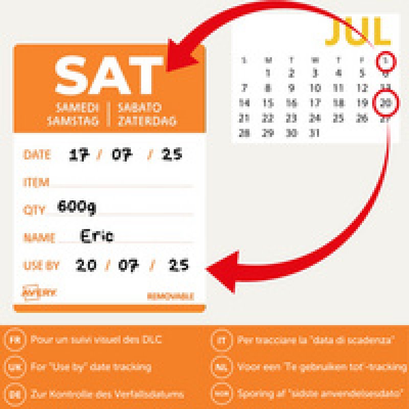 AVERY Étiquette jour THU, 40 x 56 mm, marron