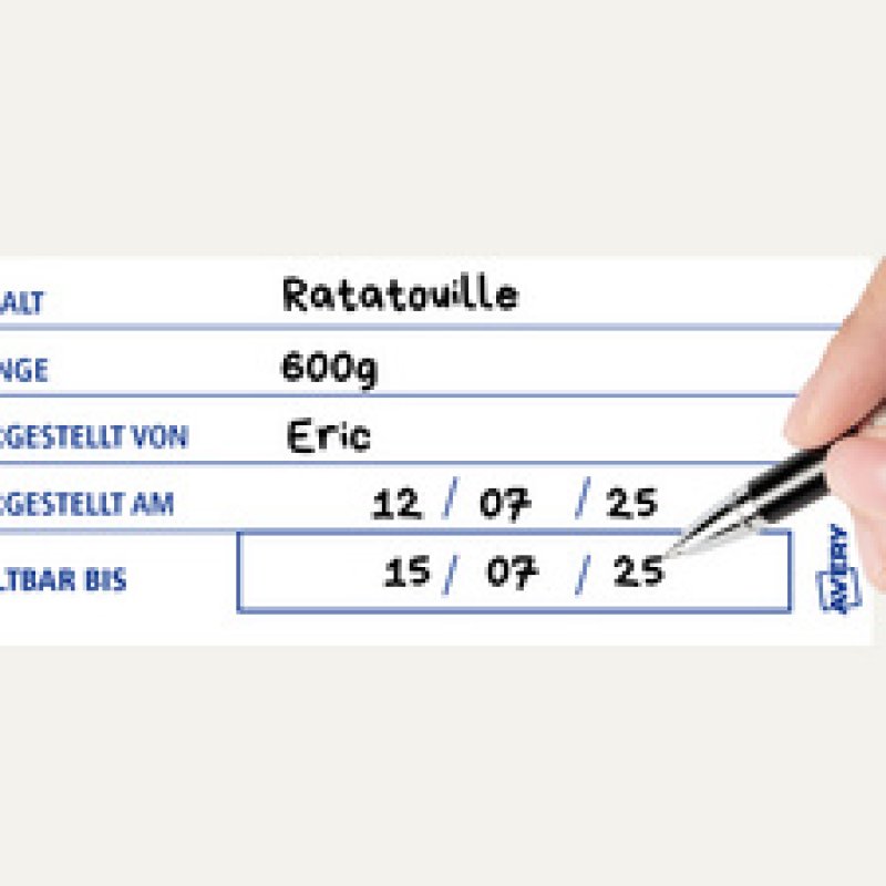 AVERY HACCP Lebensmittel-Etiketten, 98 x 40 mm, weiß