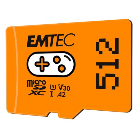 microSD 512GB 100/95  Gaming      og ETC | Emtec mSD 512GB UHSI U3 V30 A2 Gaming Or