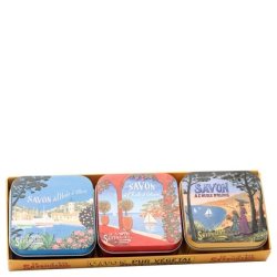 La Savonnerie De Nyons Set Of 3 Lavender Soap Boxes 100g Cote D'Azur Soap