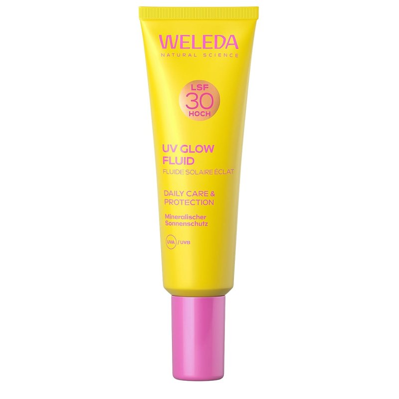 STOCKICX2 - Weleda UV Glow Fluid SPF 30 Liquide de protection solaire Visage Adultes All ages