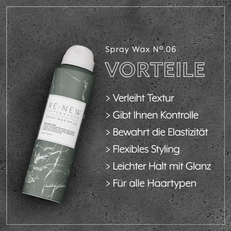 Re-New Copenhagen Hair Spray for Men and Women Vegan Styling Spray for All Hair Types 150ml