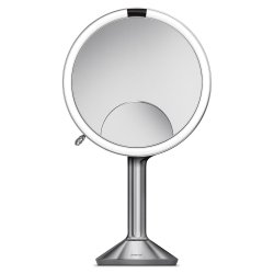 simplehuman ST3024 miroir de maquillage Autonome Rond Acier brossé