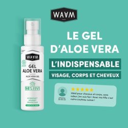 Waam Cosmetics Aloe Vera Gel - Moisturizes, Soothes and Protects - Organic