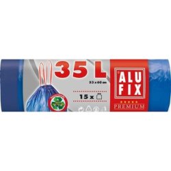 Alufix Garbage Bags with Drawstring Blue 35 Liter - Pack of 15