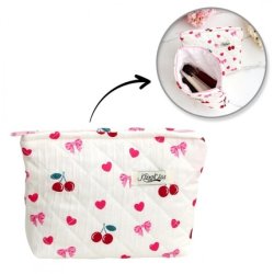 Ecarla Quilted Cosmetic Bag Case Ks151 26 X 7 X 18 Cm