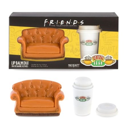 FRIENDS TV Show Central Perk Sofa & Cup Lip Balm Duo Strawberry & Vanilla Scented Sweet Fruity Hydration Sofa & Cup