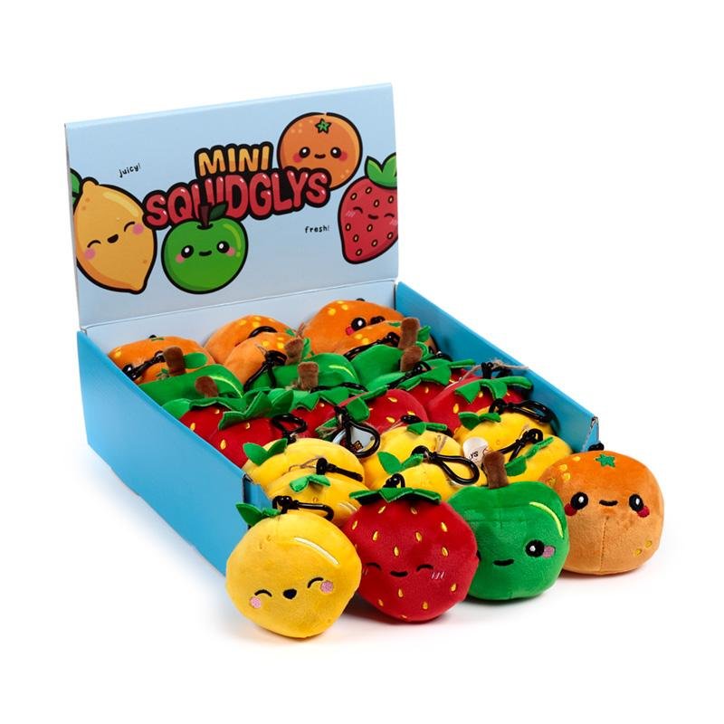 KAWAII - Fruits - 24 Porte-clés Peluche 'Mini Squidglys'